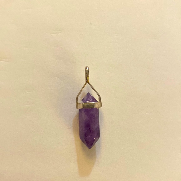 Amethyst and Sterling Silver Charm Pendant - Picture 4 of 4